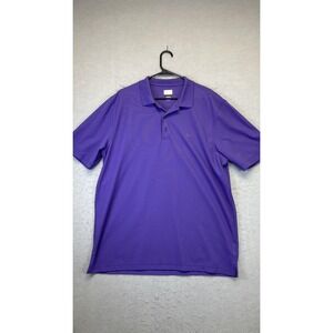 Greg Norman Polo‎ Shirt Mens XL Purple PlayDry Golf Moisture Wicking Shark Logo